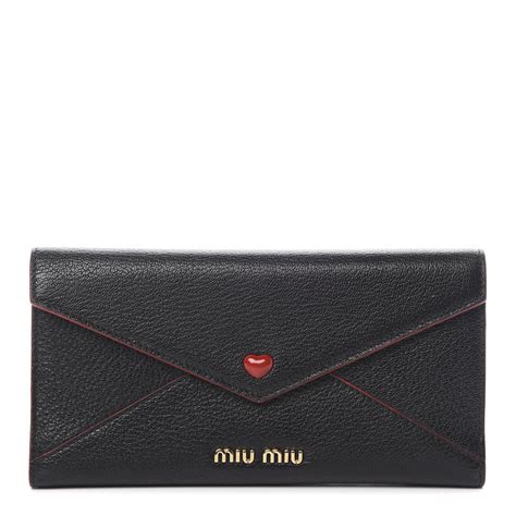 miu miu love envelope|MIU MIU Goatskin Madras Love Envelope Wallet Black.